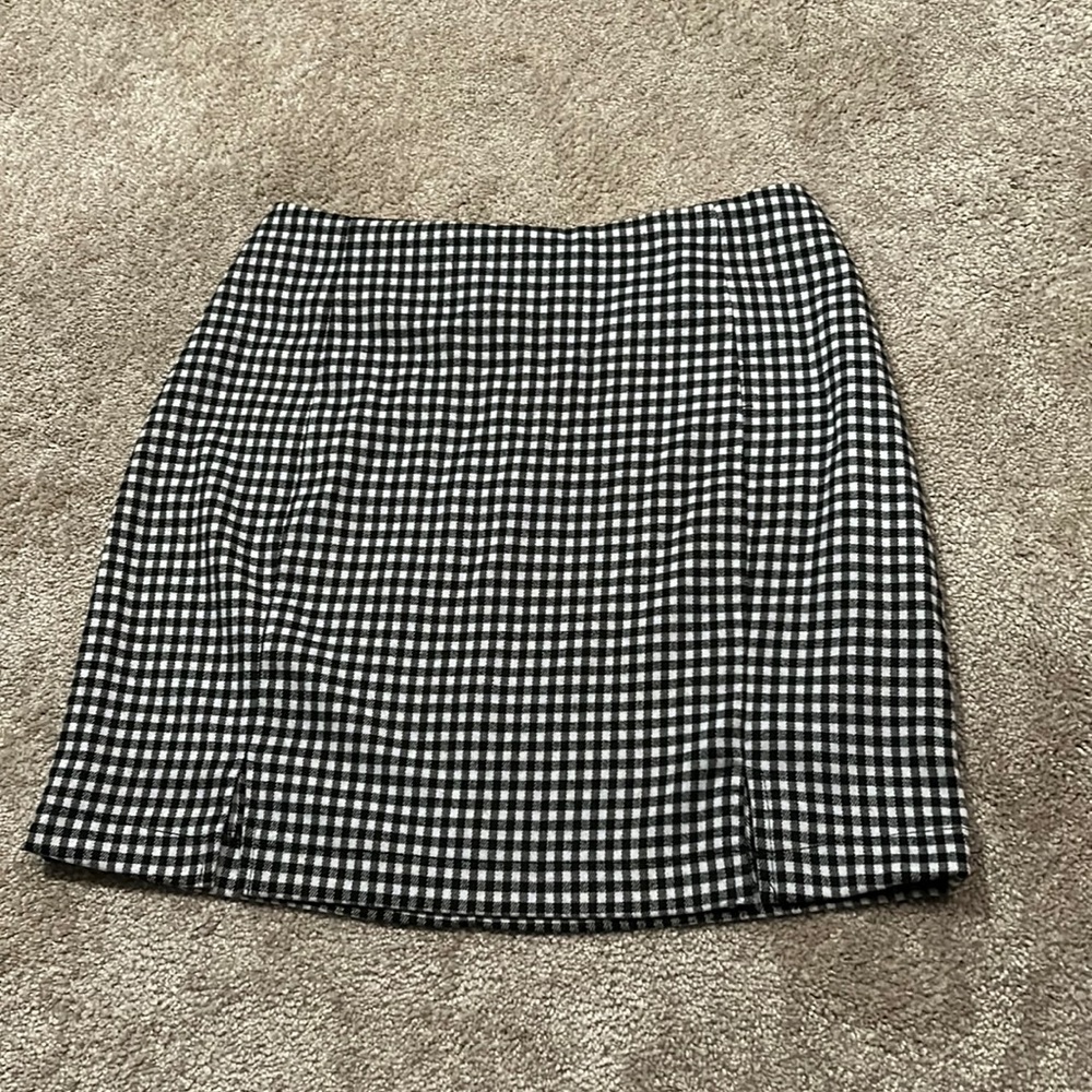 Plaid mini skirt